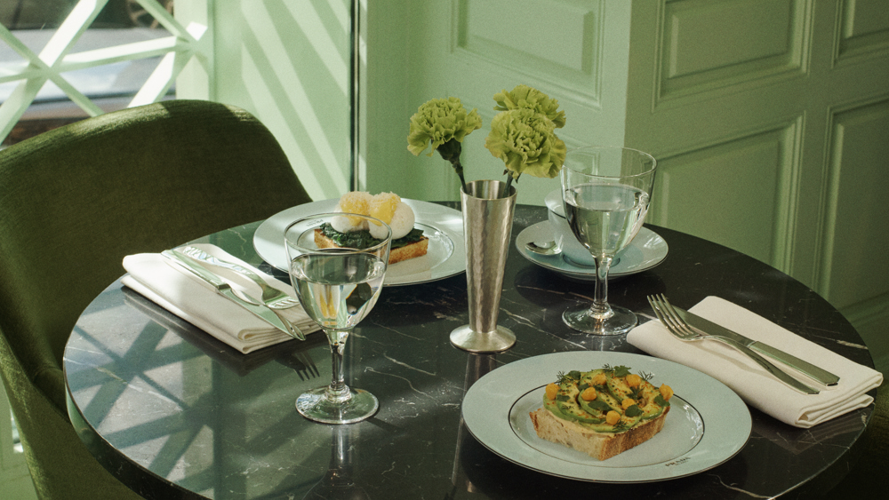 Breakfast at Prada Caffè