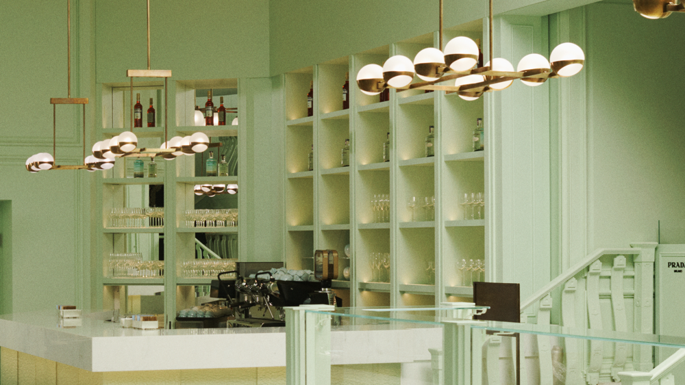 Breakfast at Prada Caffè