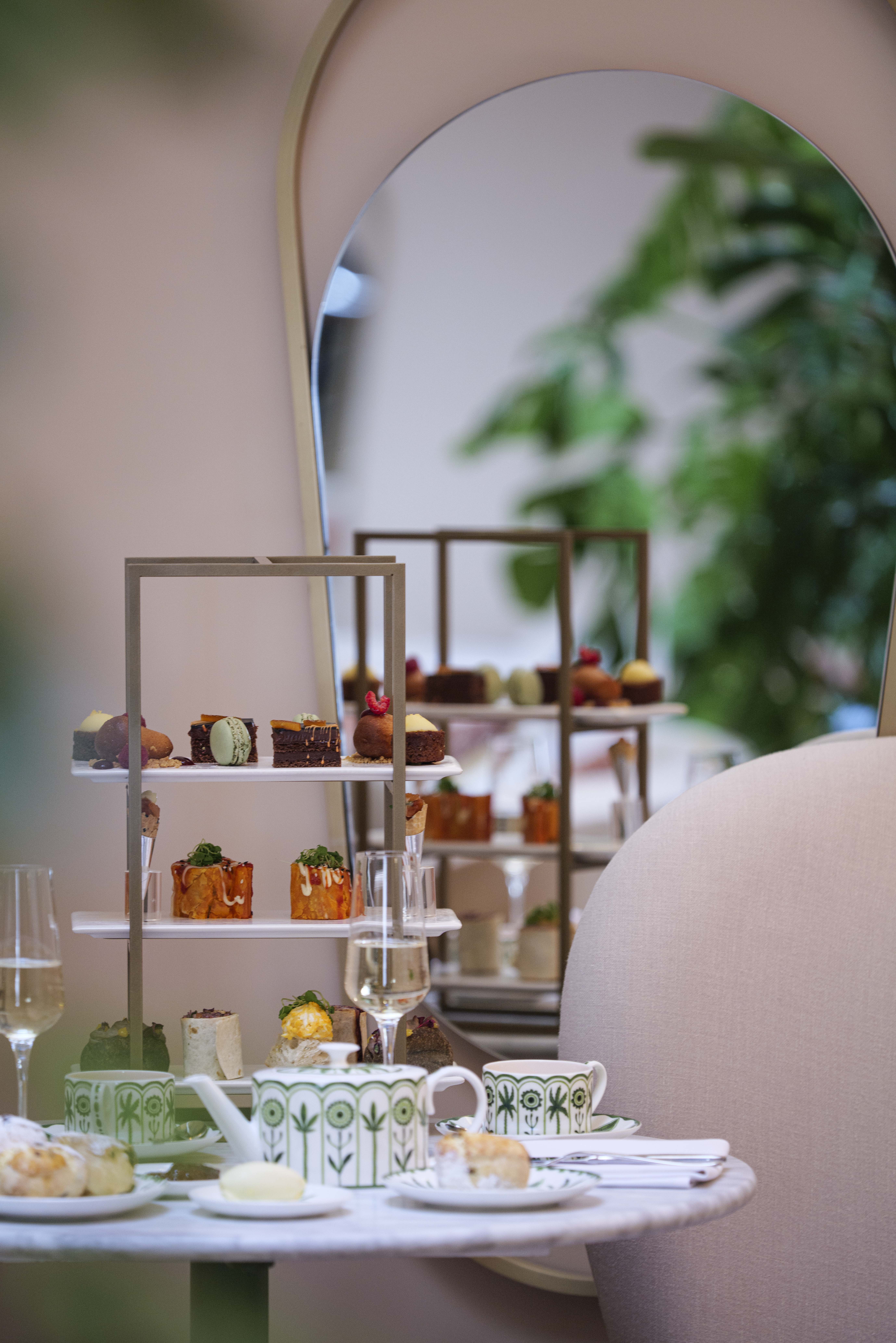 Afternoon Tea for Two with a Glass of Champagne
