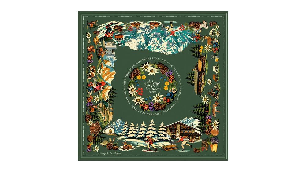 Foulard Hommage à notre Vallée - verde