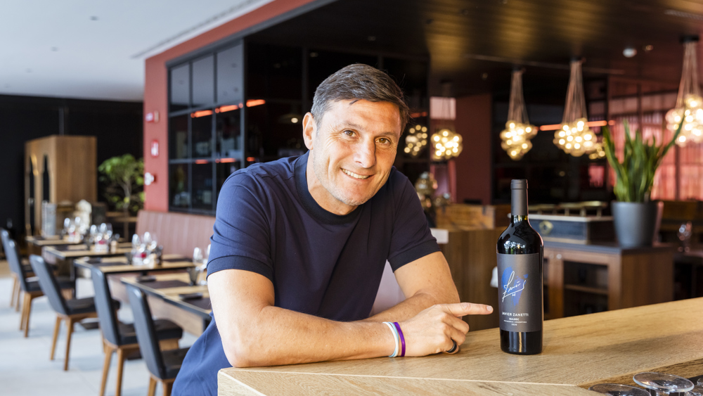 Autographed Malbec Bottle by Javier Zanetti