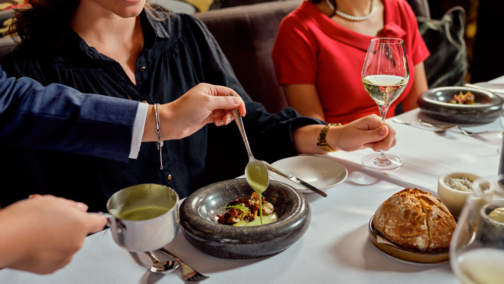 Vegetable Dinner for two at restaurant Bridges - Seven Course 