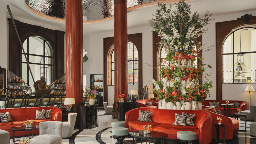 A Bottle of Champagne in the Lobby Bar 