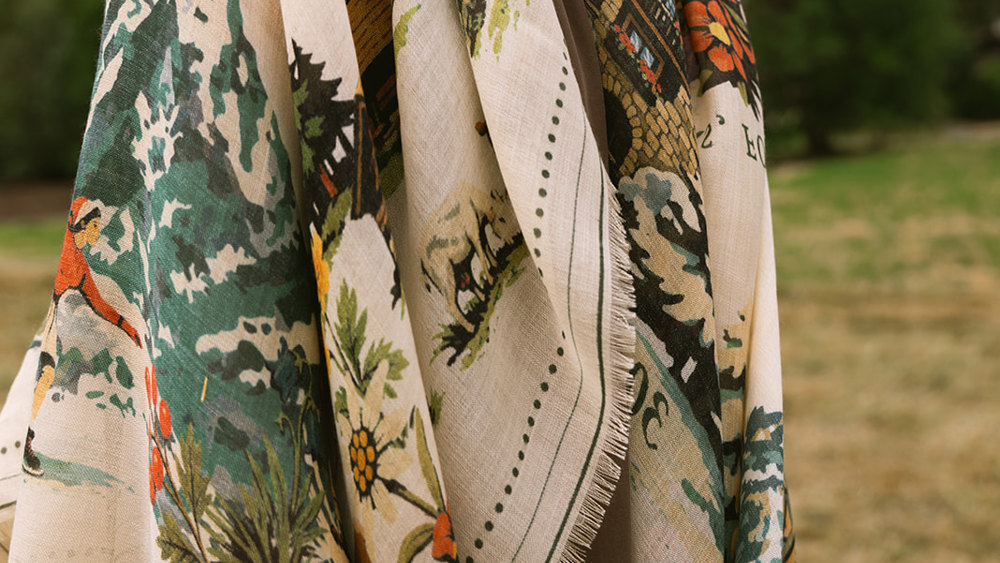 Foulard Hommage à notre Vallée - avorio