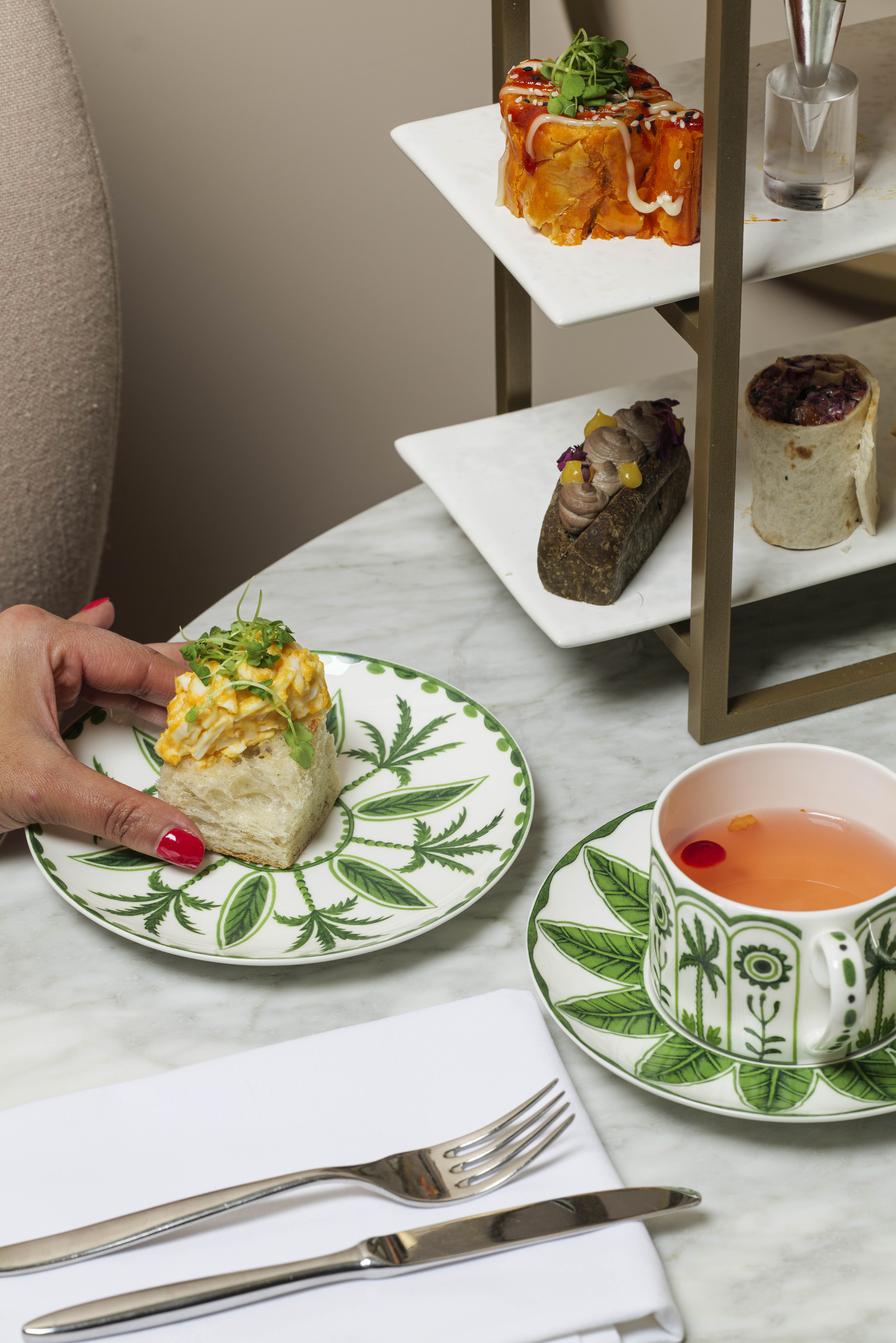 Afternoon Tea for Two with a Glass of Champagne