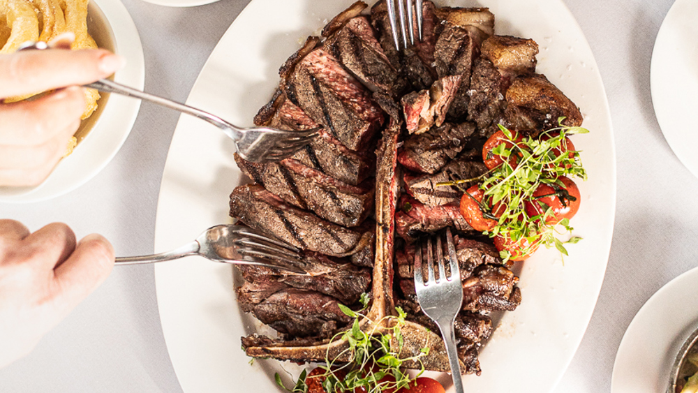 T Bone Sharing Steak with Cocktails for Two
