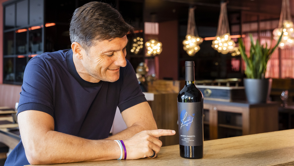 Bottle of Premium Malbec by Javier Zanetti